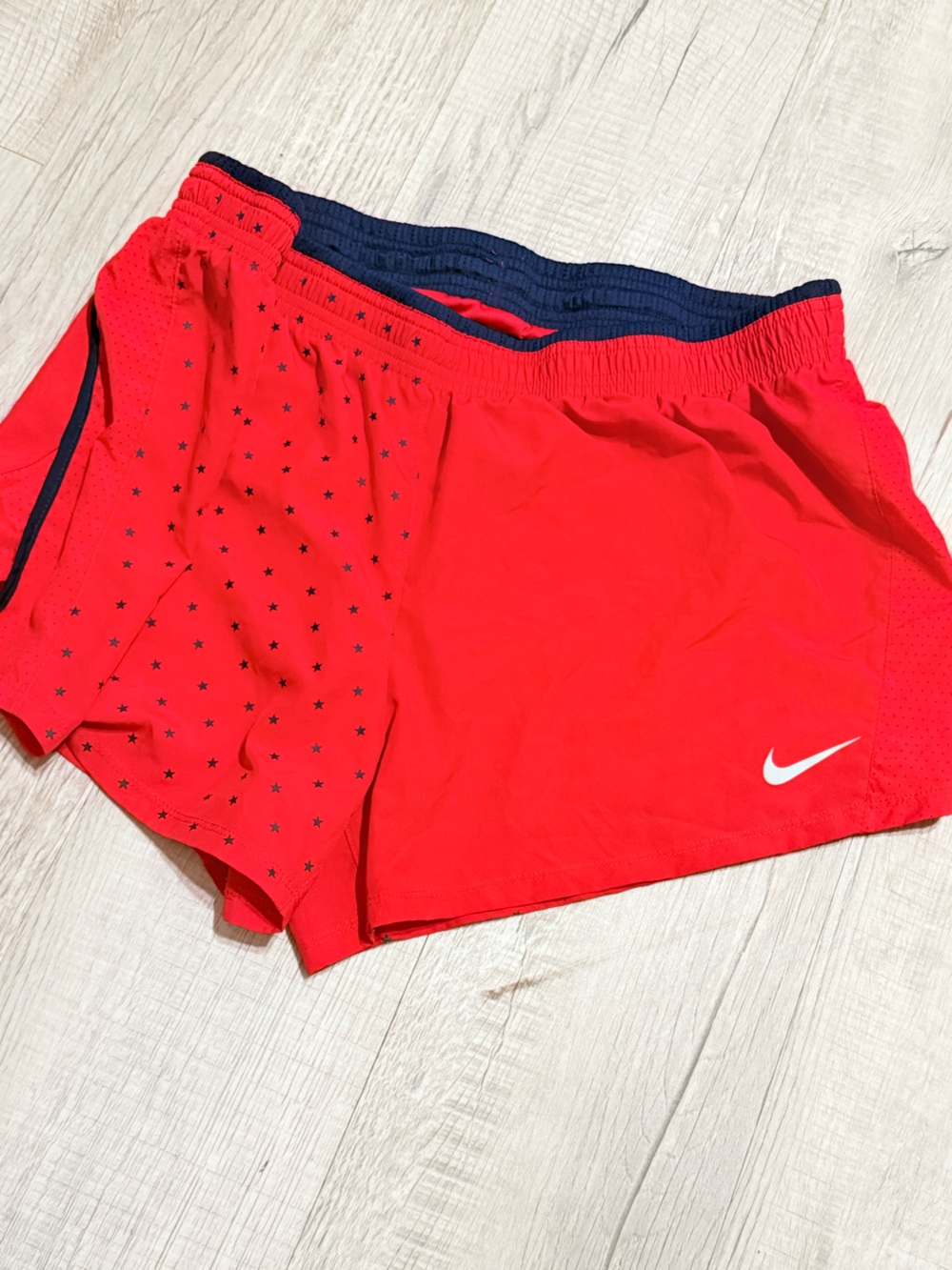 Nike women’s  Red Athletic Shorts with Star Accent
